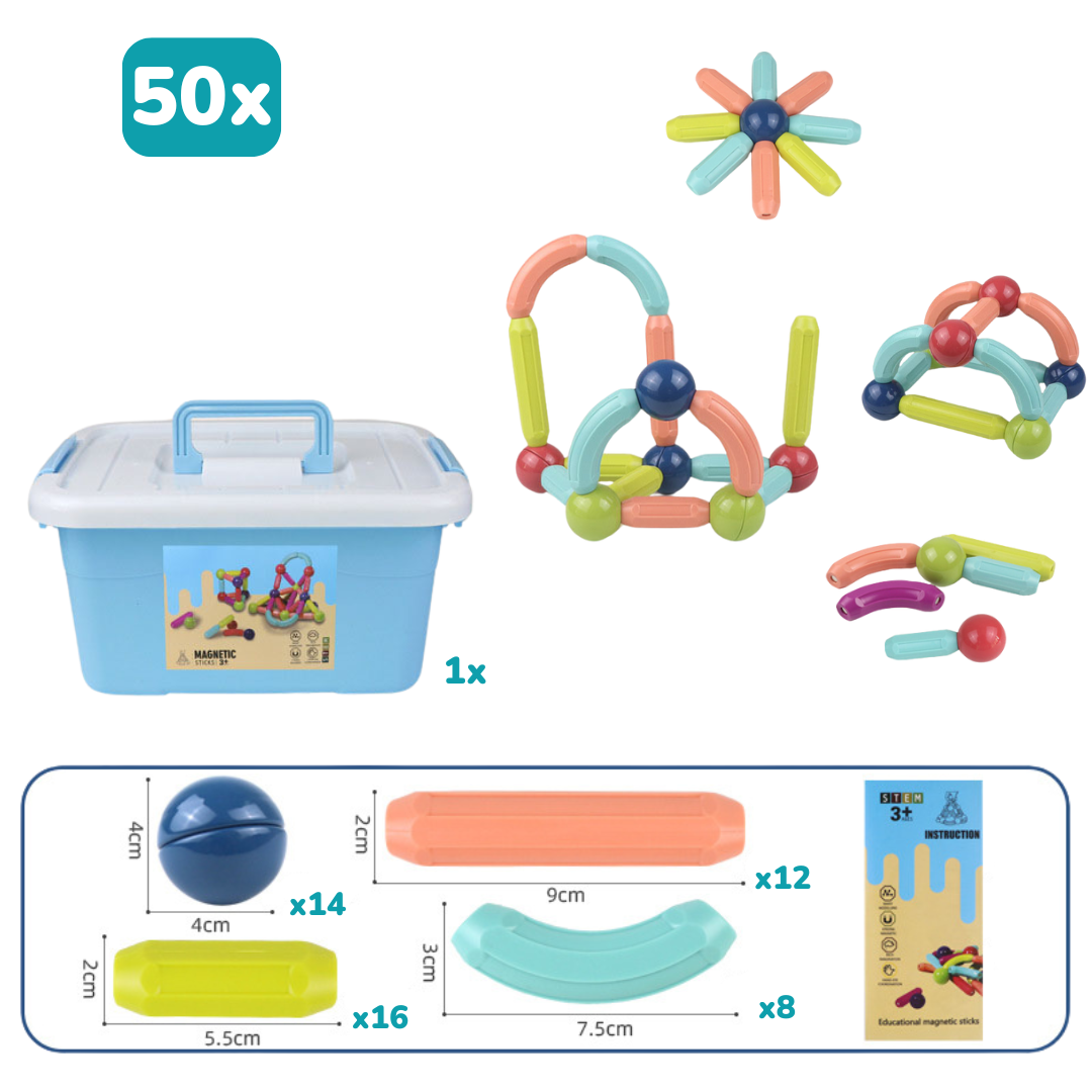 Magneti Stix - Juego Educativo de Varillas Magnéticas