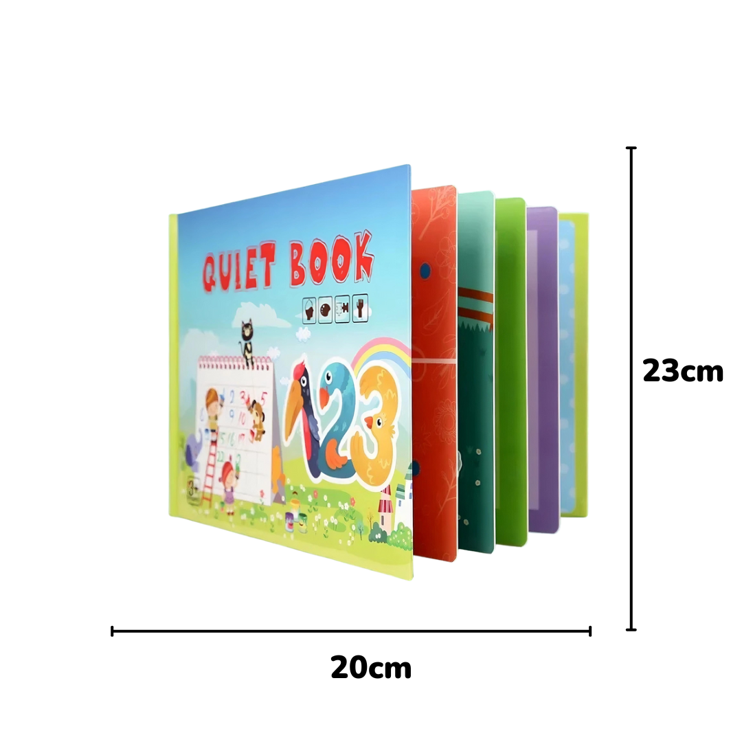 Quiet Book- Libro Interactivo de Tapa Dura Estilo Montessori