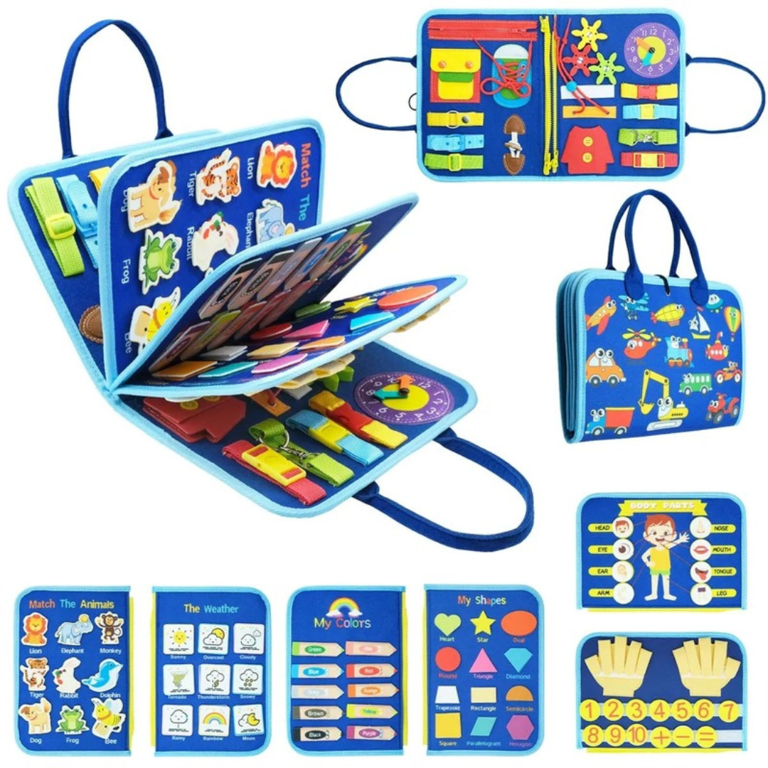 Tablero de Actividades Montessori - Desarrollo de Habilidades Motoras Finas
