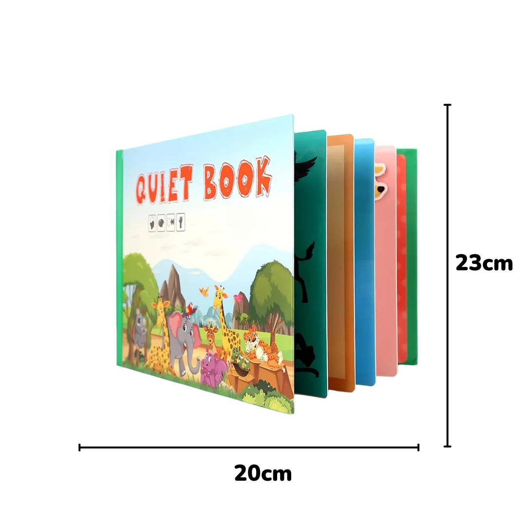 Quiet Book- Libro Interactivo de Tapa Dura Estilo Montessori