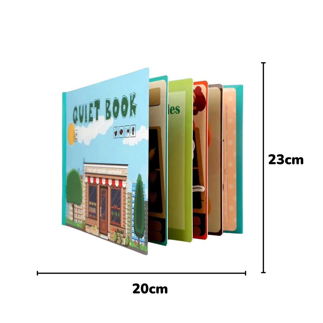 Quiet Book- Libro Interactivo de Tapa Dura Estilo Montessori