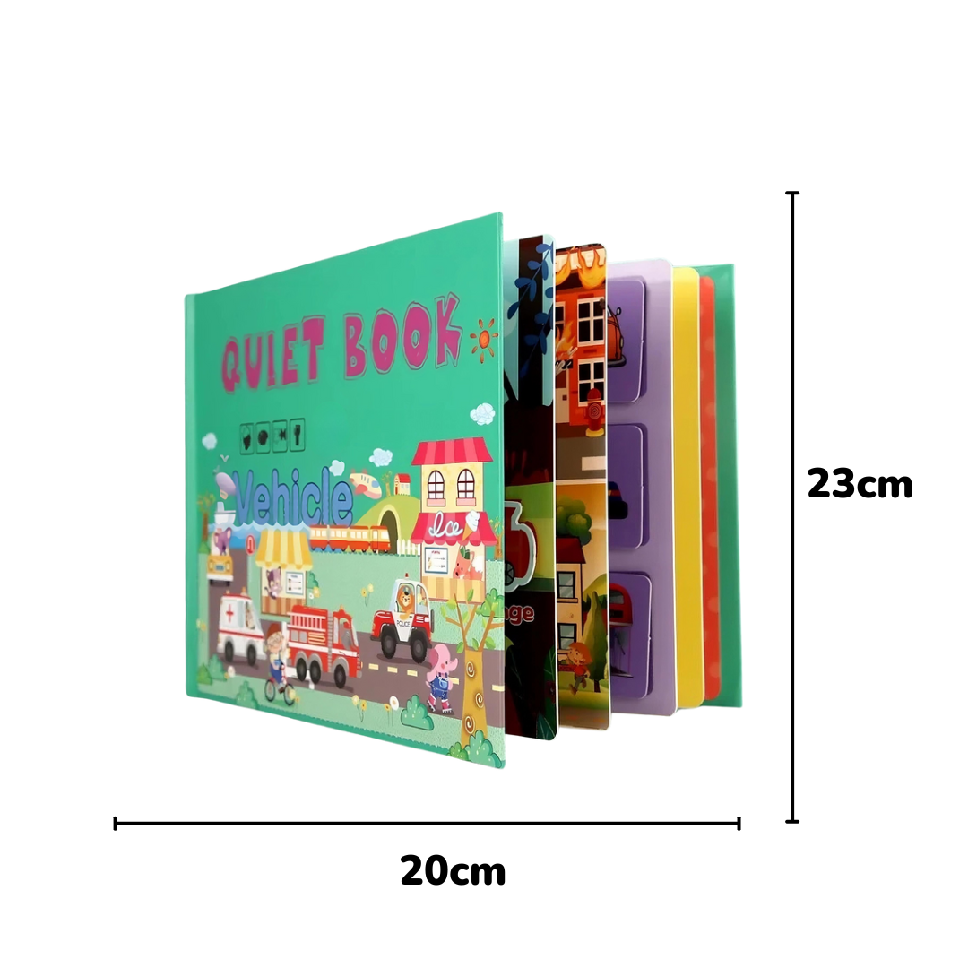 Quiet Book- Libro Interactivo de Tapa Dura Estilo Montessori