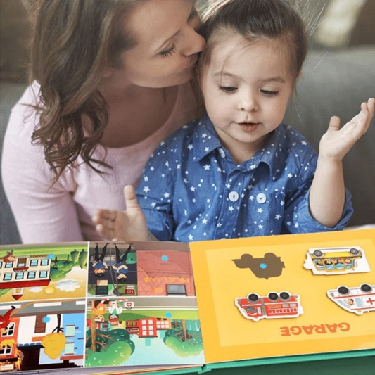 Quiet Book- Libro Interactivo de Tapa Dura Estilo Montessori