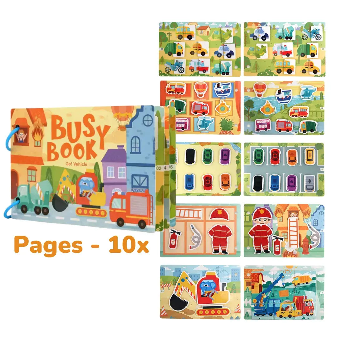 Interactive Busy Book with Velcro [Toddler & Preschool Edition: 2-7 Years]