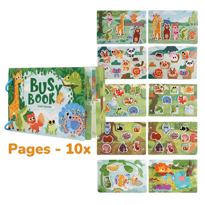 Interactive Busy Book with Velcro [Toddler & Preschool Edition: 2-7 Years]