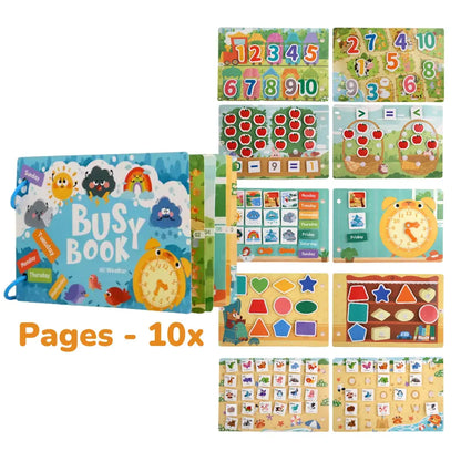 Interactive Busy Book with Velcro [Toddler & Preschool Edition: 2-7 Years]