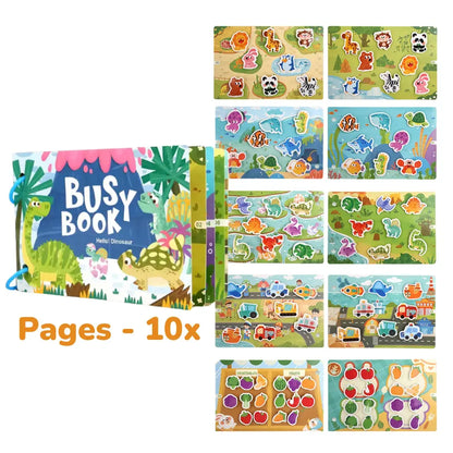 Interactive Busy Book with Velcro [Toddler & Preschool Edition: 2-7 Years]